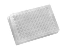 219007, 0.5mL, 96 Round Well, V Bottom, 27mm high, Raised Rim, 80 plates per case, Used for sample storage, HPLC and HTS